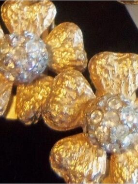 Benedikt NY Goldplated Flower Crystal Center Clip-On Earrings - Women Jewelry